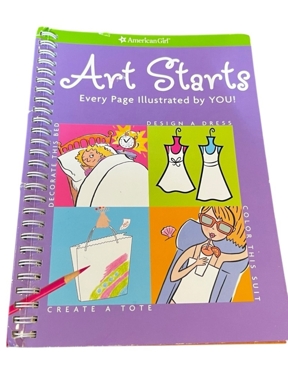 American girl Art Starts activity book new unused 2006 y2k analog hobby